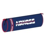 OXFORD Fourre-Tout Rond AIRNESS ANGELS polyester. 22x7x7 cm. Décor rubber, coloris Bleu, Blanc et Rouge.
