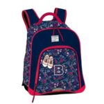 OXFORD Sac Borne BENSIMON Flowers & Glitters 2 cmpts 33x46x18 cm. Décor sérigraphié, coloris fleuri.