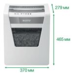 LEITZ Destructeur de documents IQ Office P-4, coupe croisée, 4x40mm, 15 feuilles, 23 litres, 80030000 – Image 3
