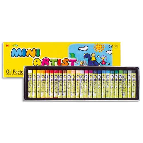 435959_d1-1.jpg MUNGYO Boîte de 24 Pastels à l'huile, pigmentation extra fine, fort pouvoir couvrant, D8 x L59mm assortis – Image 1
