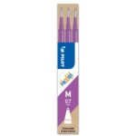 PILOT Set de 3 recharges pour roller FriXion Ball 07. Pointe moyenne 0,7 mm. Encre Mauve