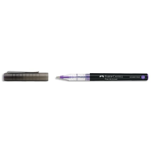 436438_d1.jpg FABER CASTELL Roller à encre liquide Free Ink broad. Coloris violet. Pointe large 1,5mm – Image 1