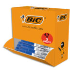 BIC Pack de 50 feutres VELLEDA 1741 pour tableau blanc, effaçables à sec. Pointe Moyenne. Coloris bleu
