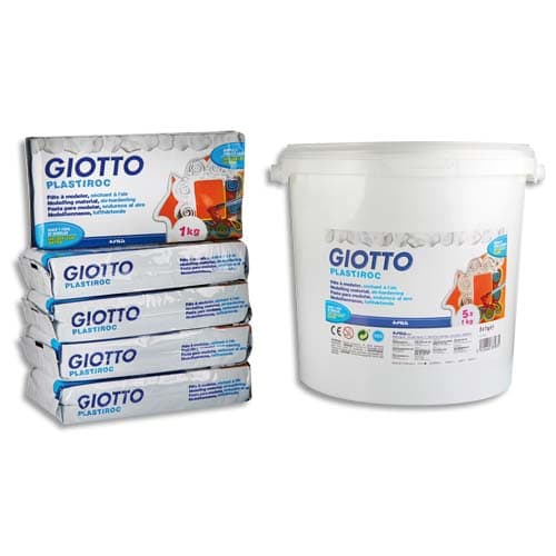 436698_d1-1.jpg GIOTTO Pack de 5 pains de 1 kg plastiroc Blanc + 1 Boîte hermétique – Image 1