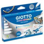 GIOTTO Etui de 5 marqueurs peinture pointe ogive Décor métal coloris assortis