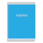 CONQUERANT 9 Cahier de devoirs, agrafé, 21x29,7 cm, 96p, 90g, Seyès, couverture carte assortis 4 couleurs