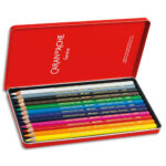 CARAN D'ACHE Boîte métal de 12 crayons de couleur Aquarellables SUPRACOLOR