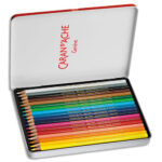 CARAN D'ACHE Boîte métal de 18 crayons de couleur Aquarellable SWISSCOLOR METAL SWISS DRAPEAU