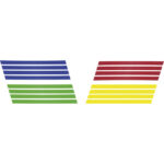 FIRST LOISIRS Lot de 16 bandes de marquage au sol assorties Rouge Bleu Vert Jaune, pvc souple, L1m x P5cm