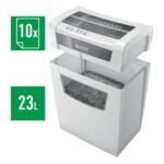 LEITZ Destructeur de documents IQ Home Office P-4,coupé croisée,4x28mm,10 feuilles,23 litres,80090000 – Image 2