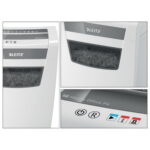 LEITZ Destructeur de documents IQ Home Office P-4,coupé croisée,4x28mm,10 feuilles,23 litres,80090000 – Image 4