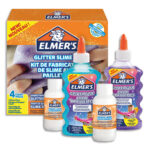 ELMERS ''GLITTER'' Kit ''tout en un'' Slime colle paillette Bleu et Violet