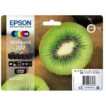 EPSON Multipack Jet d'Encre 202 série KIWI Noir+Cyan+Magenta+Jaune (T02E7) C13T02E74010