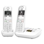 GIGASET Téléphone sans fil AS690A avec répondeur Duo Blanc AS690ADUOBLC