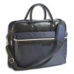 CRISTO Sacoche ordinateur 15'' en polyester, 1 compartiment, bandoulière, 40x31x8cm bleu