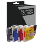 PSN Cartouche compatible jet d'encre noir cyan magenta jaune Brother LC980/LC1100, B8B980/1100B/CLXL