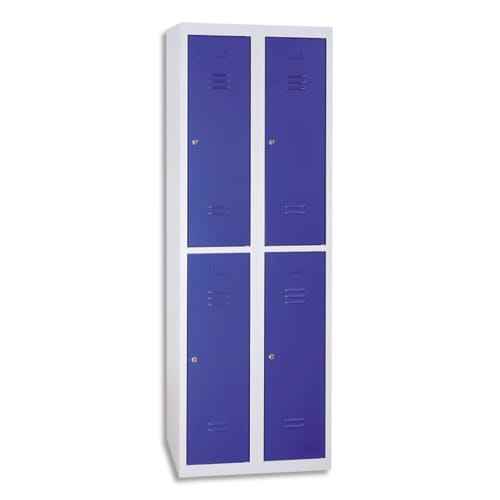 441293_d1-1.jpg MT INTERNATIONAL Vestiaire démontable élément Suivant 2 cases en acier Gris Bleu, L30 x H180 x P50 cm – Image 1