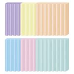 FIMO Lot de 6 pains 57g FimO'COLORis pastel assortis vanille-Rose-Bleu d'eau-Pêche-menthe-lilas