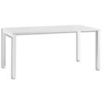 MT INTERNATIONAL Bureau droit MT1 Elégance plateau et piétement U en métal Blanc Dim L160 x H74 x P67 cm