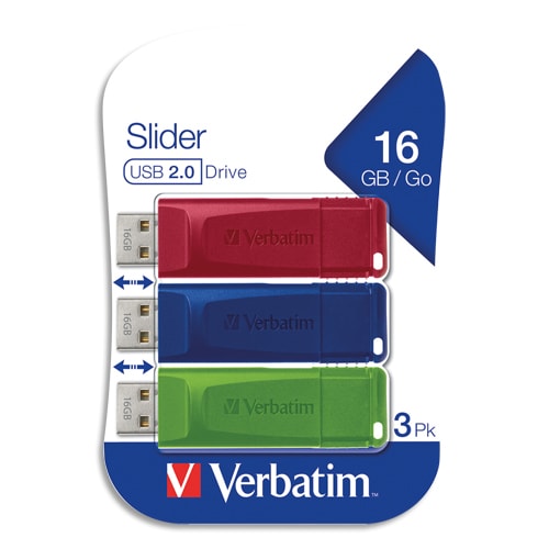 441649_d1-1.jpg VERBATIM Pack de 3 clés USB 2.0 16Go Rouge/Bleue/Verte rétractable 49326 – Image 1