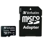 VERBATIM Carte micro SDXC 256Go + adaptateur 44087