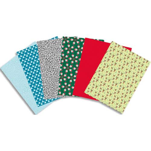 441658_d1-1.jpg DECOPATCH Pochette de 30 feuilles 30x40cm décoratives 6 motifs assortis, thème Noël – Image 1