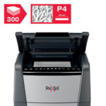 REXEL Destructeur de documents Optimum Auto+ 300X P-4,coupe croisée,4x26mm,300 feuilles,60 l,2020300XEU – Image 2