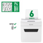 LEITZ Destructeur de documents IQ Protect 6X P-4, coupe croisée, 6 feuilles, 10 litres, 80900000 – Image 2