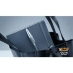 BIC Cristal Re'New Stylo-Bille Pointe Moyenne Corps Argenté + Cartouches d'Encre Rechargeables Noir x1+2 – Image 4