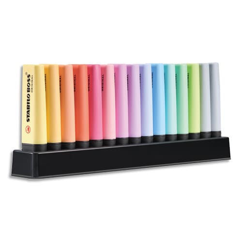 442491_d1.jpg STABILO BOSS ORIGINAL Pastel - Set de bureau de 15 surligneurs - Coloris pastel – Image 1