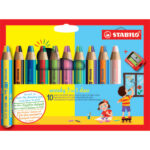 STABILO Etui carton de 10 crayons multi-talents STABILO Woody 3in1 duo + 1 taille-crayon