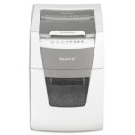 LEITZ Destructeur de documents IQ Auto+ Small Office P-4,coupe micro,4x28mm,100 feuilles,34 l,80110000