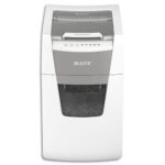 LEITZ Destructeur de documents IQ Auto+ Office P-4,coupe croisée,4x28mm,150 feuilles,44 litres,80130000