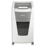 LEITZ Destructeur de documents IQ Auto+ Office 300 P-4,coupe croisée,4x28mm,300 feuilles,60 l,80150000
