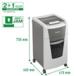 LEITZ Destructeur de documents IQ Auto+ Office 300 P-4,coupe croisée,4x28mm,300 feuilles,60 l,80150000 – Image 3