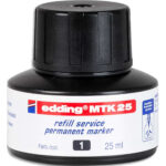 EDDING Recharge pour marqueur permanent E-21 de la gamme ECOLINE. Flacon de 25 ml. Encre noire