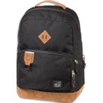 CARPENTRAS Sac à dos WALKER 2 compartiments ''Pure Eco'' Noir. Capacité 26 litres, 44 x 30 x 20 cm.