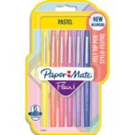 PAPERMATE Blister de 6 stylos feutres Flair. Coloris Pastel assortis