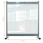 NOBO Séparateur de bureau film en PVC transparent Premium Plus, sur pied mobile, L77 x H86 x P41 cm – Image 2
