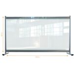 NOBO Séparateur de bureau film en PVC transparent Premium Plus, sur pied mobile, L147 x H86 x P41 cm – Image 2