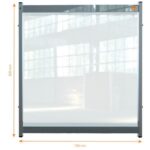 NOBO Séparateur de bureau modulaire film PVC transparent, L75 x H82 x P40 cm – Image 2