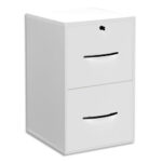 MT INTERNATIONAL Classeur bois en PPSM 2 tiroirs Blanc hêtre MT1 Elégance - Dim. : L42 x H69 x P44 cm