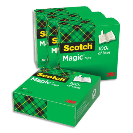 SCOTCH Lot de 4 rubans Magic 810 19mmx33mm