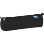 OXFORD Trousse Ronde Fantaisie en Polyester. Dimensions 22x7x7 cm. Coloris Noir