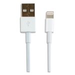 APM Câble USB-A vers Lightning MFI Mâle/Mâle 1m Blanc 600224