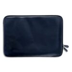 QUO VADIS Housse ordinateur Satiny 35x30x25cm cuir de vachette satin. Pour écran 15 pouces. Coloris bleu