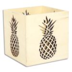 GRAINE CREATIVE Photophore ananas en bois à décorer, format 10x10x10cm