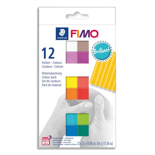 449609_d1-1.jpg GRAINE CREATIVE Boîte de 12 pains 25g FIMO SOFT couleurs brillantes assorties – Image 1