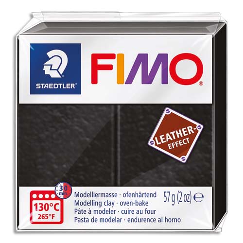 449627_d1-1.jpg GRAINE CREATIVE Pain 57g FIMO EFFECT CUIR couleur noir – Image 1
