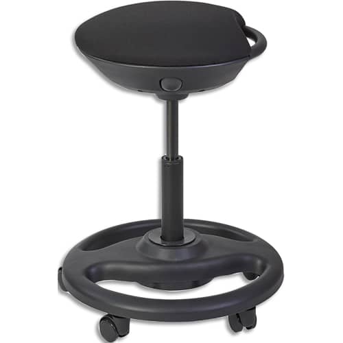 450664_d1-1.jpg ALBA Tabouret Rolly ergonomique à bascule sur roulette, rembourré avec mousse. Hauteur de 57 cm à 74 cm – Image 1